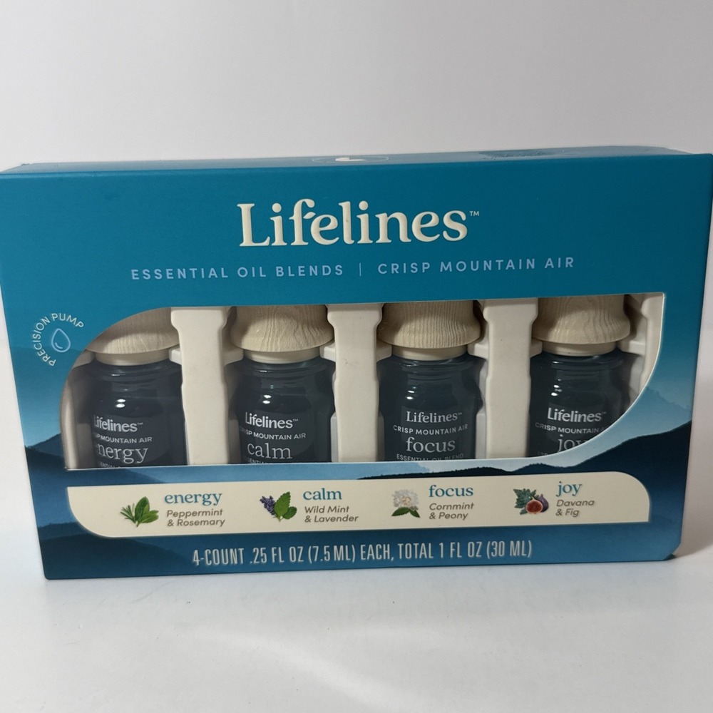 Lifelines Essential Oil Blends - Mess-Free Aromatherapy for Home Crisp Mt Air